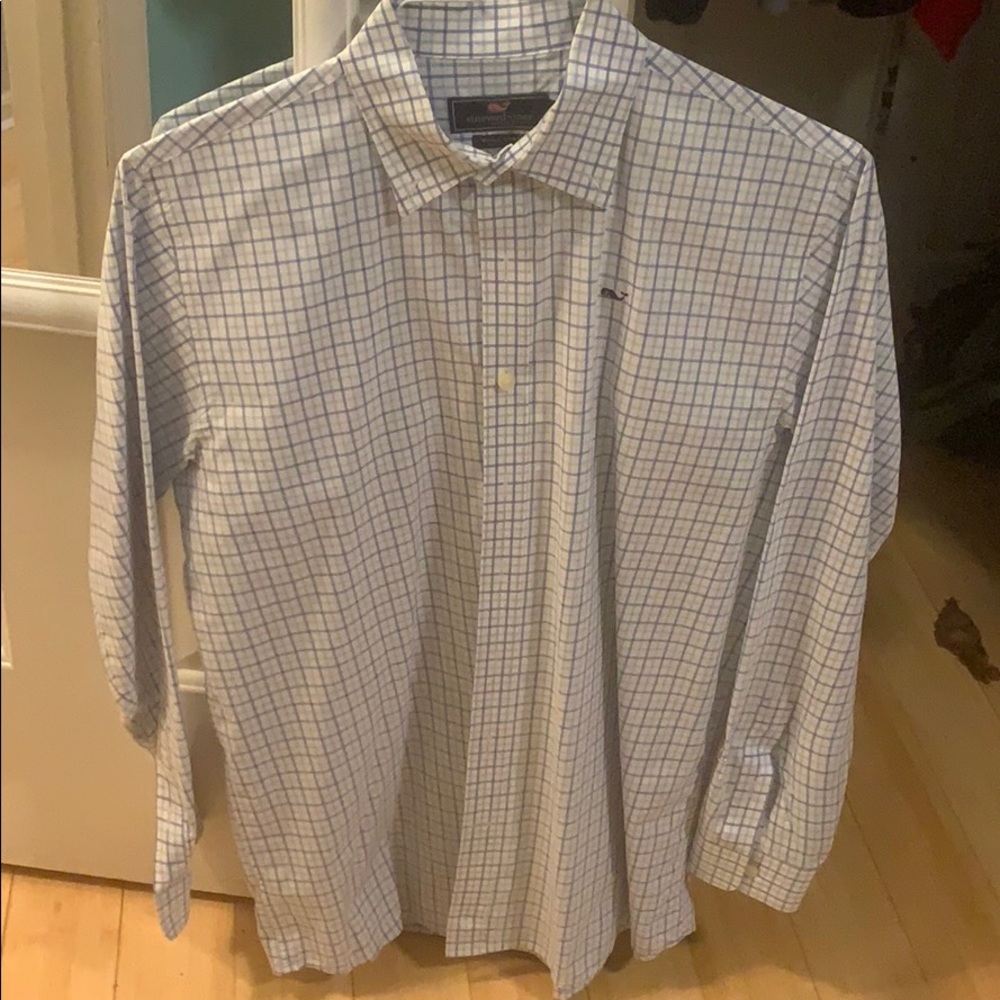 Blue Plaid Men’s Vineyard Vines Whale Shirt